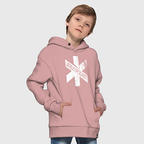 Детское худи оверсайз TRAUMA TEAM Cyberpunk 2077 / Пыльно-розовый – фото 4