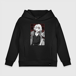 Толстовка оверсайз детская Джузо Сузуя, цвет: черный