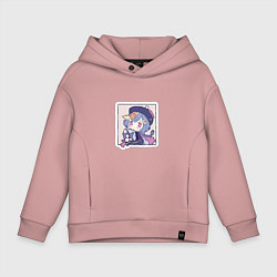 Толстовка оверсайз детская Ци Ци, цвет: пыльно-розовый
