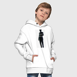 Толстовка оверсайз детская The right man, цвет: белый — фото 2