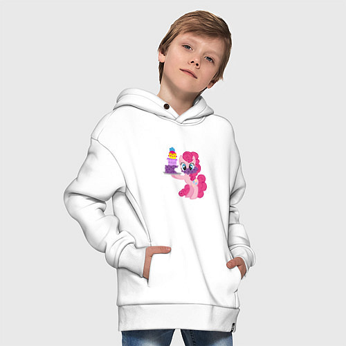 Детское худи оверсайз My Little Pony Pinkie Pie / Белый – фото 4