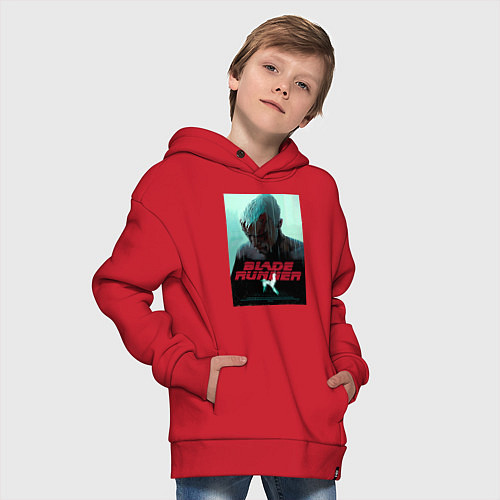 Детское худи оверсайз Слезы в дожде Blade Runner / Красный – фото 4