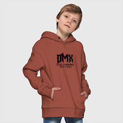 Толстовка оверсайз детская DMX King, цвет: кирпичный — фото 2