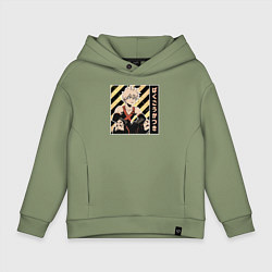Толстовка оверсайз детская Моя геройская академия Бакуго, цвет: авокадо