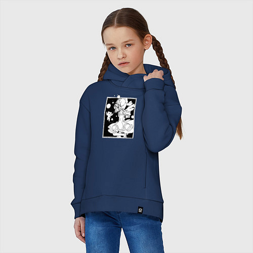 Детское худи оверсайз Сакура ловец карт Сакура Керо / Тёмно-синий – фото 3