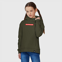 Толстовка оверсайз детская РЕАНИМАЦИЯ СКОРАЯ ПОМОЩЬ Z, цвет: хаки — фото 2