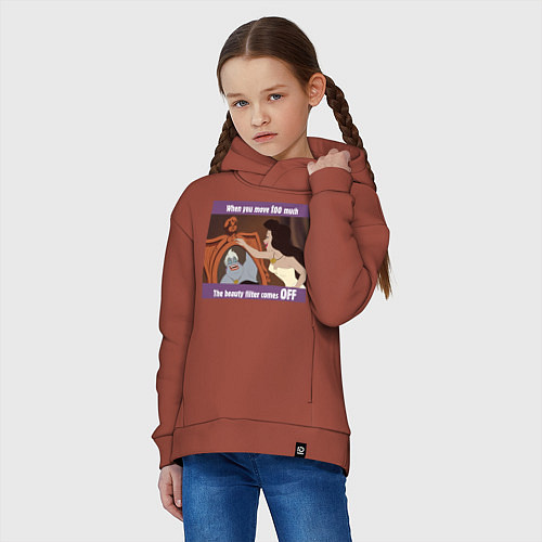 Детское худи оверсайз Beauty Filters / Кирпичный – фото 3