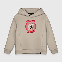 Толстовка оверсайз детская Kiss Ace, цвет: миндальный
