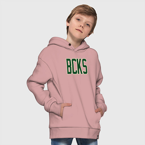 Детское худи оверсайз BCKS Bucks / Пыльно-розовый – фото 4