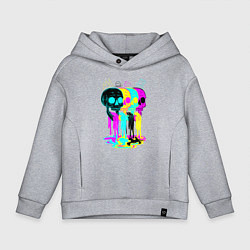 Детское худи оверсайз 4 ЧЕРЕПА SKULLS NEON