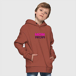 Толстовка оверсайз детская MOM, цвет: кирпичный — фото 2