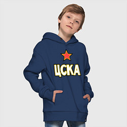 Толстовка оверсайз детская ЦСКА, цвет: тёмно-синий — фото 2