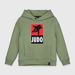 Толстовка оверсайз детская Judo, цвет: авокадо