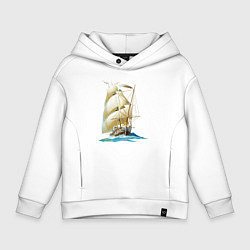 Толстовка оверсайз детская Вперед к мечте, цвет: белый