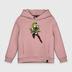 Толстовка оверсайз детская Zelda1, цвет: пыльно-розовый