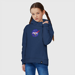 Толстовка оверсайз детская Pepe Pepe space Nasa, цвет: тёмно-синий — фото 2