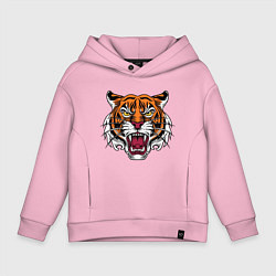 Толстовка оверсайз детская Style - Tiger, цвет: светло-розовый