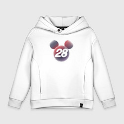 Толстовка оверсайз детская Logo Mickey 28, цвет: белый