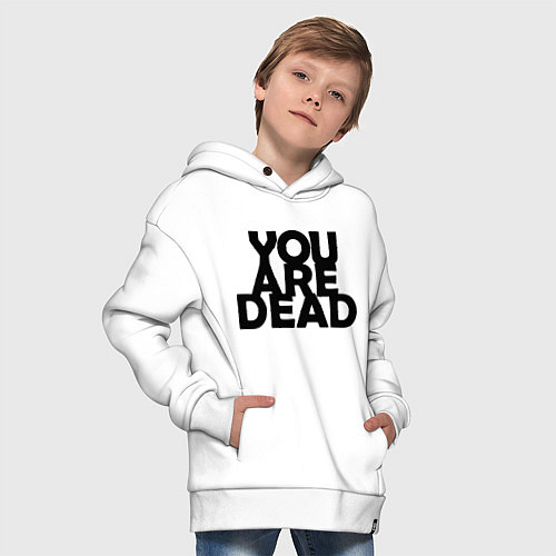 Детское худи оверсайз DayZ: You are Dead / Белый – фото 4
