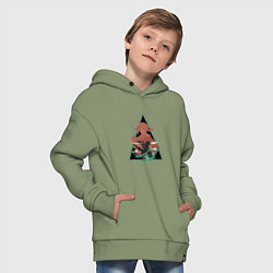 Толстовка оверсайз детская Genshin Impact KazuhaКадзуха, цвет: авокадо — фото 2