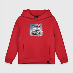 Толстовка оверсайз детская Toyota TMG Racing Team Germany, цвет: красный