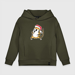 Детское худи оверсайз Тигр поет в караоке