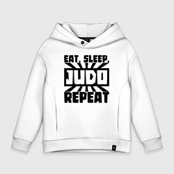 Детское худи оверсайз Eat, Sleep, Judo, Repeat