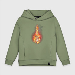 Детское худи оверсайз Burning guitar