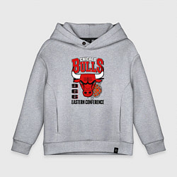 Толстовка оверсайз детская Chicago Bulls NBA, цвет: меланж