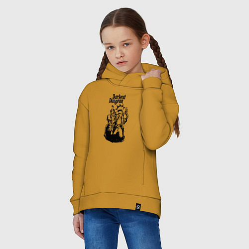 Детское худи оверсайз DARKEST DUNGEON РЫЦАРЬ И БАНДИТ / Горчичный – фото 3