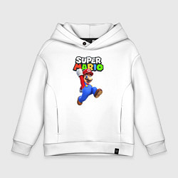 Толстовка оверсайз детская Nintendo Mario, цвет: белый