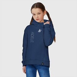 Толстовка оверсайз детская Adele - Logo, цвет: тёмно-синий — фото 2