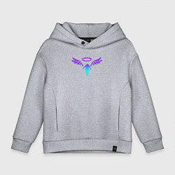 Толстовка оверсайз детская WALHALLA TEAM NEON LOGO ТОКИЙСКИЕ МСТИТЕЛИ, цвет: меланж