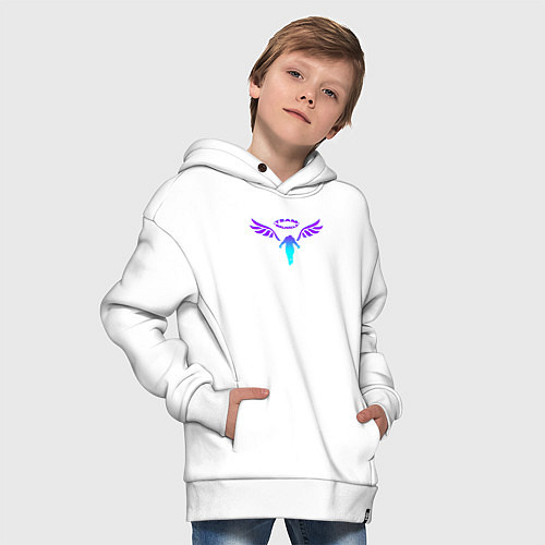 Детское худи оверсайз WALHALLA TEAM NEON LOGO ТОКИЙСКИЕ МСТИТЕЛИ / Белый – фото 4