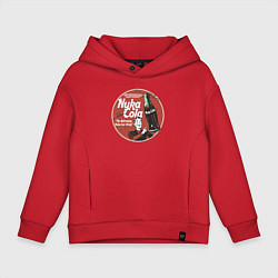 Толстовка оверсайз детская Nuka Cola Ice Cold Retro, цвет: красный