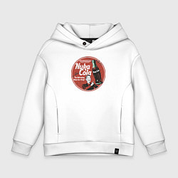 Толстовка оверсайз детская Nuka Cola Ice Cold Retro, цвет: белый