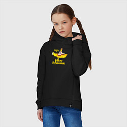 Толстовка оверсайз детская On a Yellow Submarine, цвет: черный — фото 2
