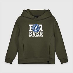 Толстовка оверсайз детская Тампа Бэй Лайтнинг Tampa Bay Lightning FOREVER NOT, цвет: хаки
