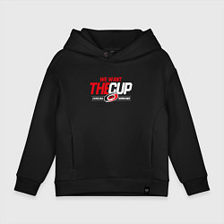 Толстовка оверсайз детская Carolina Hurricanes we want the cup Каролина Харри, цвет: черный