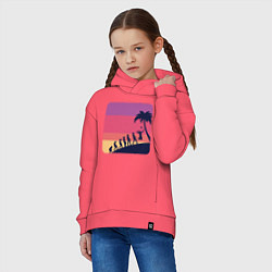 Толстовка оверсайз детская Summer - Volleyball, цвет: коралловый — фото 2