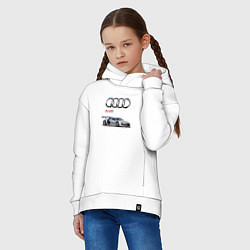 Толстовка оверсайз детская Audi Germany, цвет: белый — фото 2
