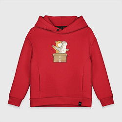 Толстовка оверсайз детская Catanic, цвет: красный