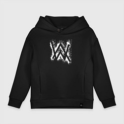 Толстовка оверсайз детская Alan Walker АЛАН УОКЕР, цвет: черный