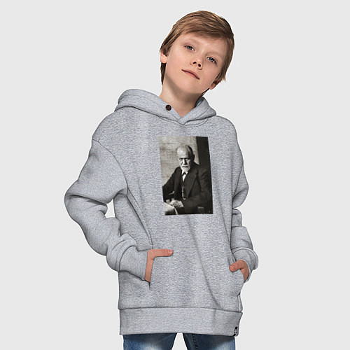 Детское худи оверсайз Casual freud / Меланж – фото 4