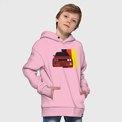 Толстовка оверсайз детская BMW - Germany, цвет: светло-розовый — фото 2