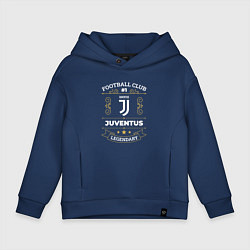 Толстовка оверсайз детская Juventus FC 1, цвет: тёмно-синий