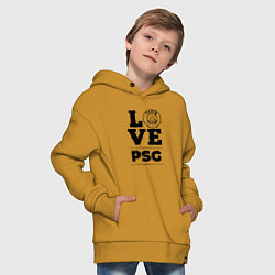 Толстовка оверсайз детская PSG Love Классика, цвет: горчичный — фото 2