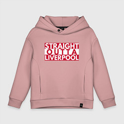 Толстовка оверсайз детская Straight Outta Liverpool, цвет: пыльно-розовый