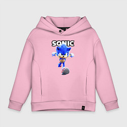 Толстовка оверсайз детская Sonic the Hedgehog 2, цвет: светло-розовый