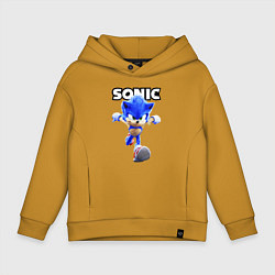 Толстовка оверсайз детская Sonic the Hedgehog 2, цвет: горчичный